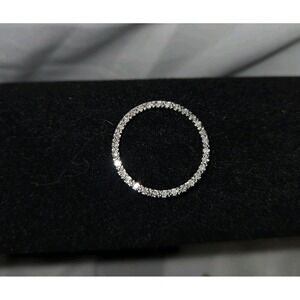10K White Gold and Diamond Circle Of Life Pendant. 0.5 Diamond